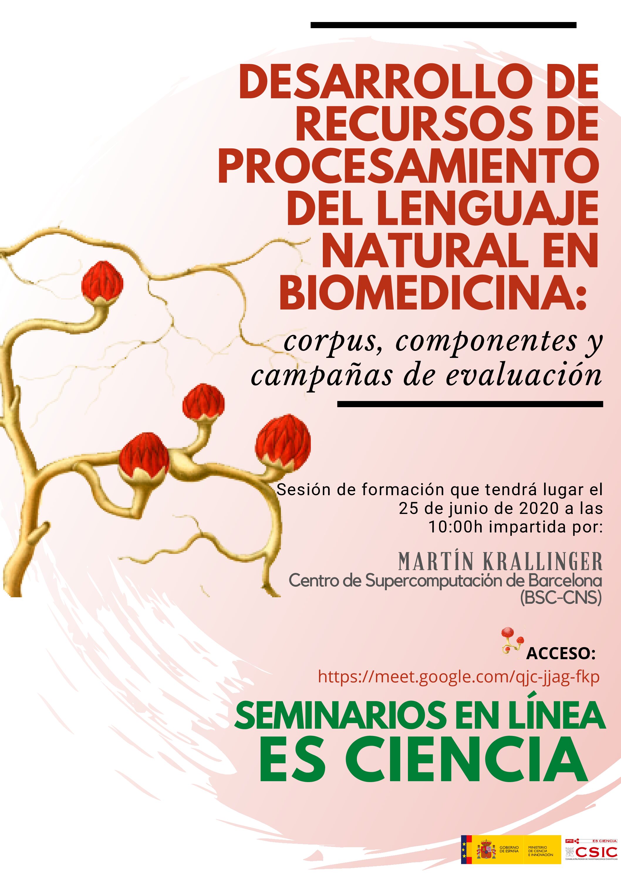 Desarrollo de recursos de procesamiento del lenguaje natural en biomedicina: corpus, componentes y campañas de evaluación