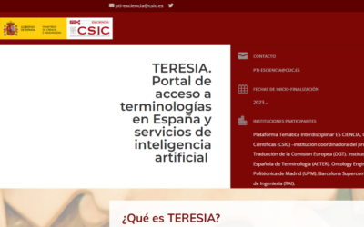 TeresIA, el proyecto de terminología en español de la PTI ES CIENCIA, es finalista de los Premios de Internet en la categoría “Emprendimiento e investigación”